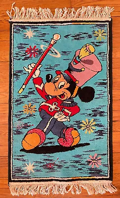 Vintage Disney Rug Mickey Mouse The Mouseketeer 1973 Disneyland Home Decor • $84.48