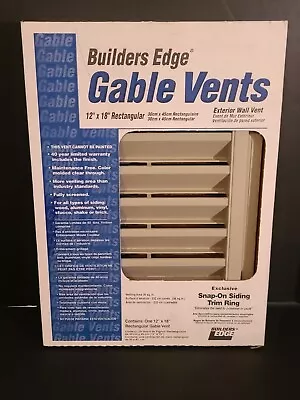 Builders Edge 12 In. X 18 In. Rectangle Gable Vent #097 Clay P/N 120061218097 • $50