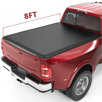 8FT Long Bed Soft Roll Up Tonneau Cover For 2002-2024 Dodge Ram 1500 2500 3500 • $139.99