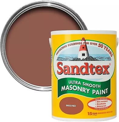 Sandtex Ultra Smooth Masonry Paint Brick Red 1 L • £12.92