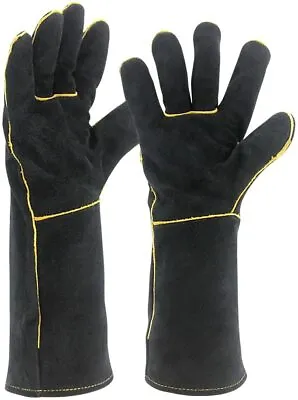 $12.99 • Buy 16 Inch Welding Gloves Heat Resistant Unibody Cow Split Leather BBQ Cooking