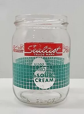 Vintage Advertising Sealtest Sour Cream Glass Jar No Lid 8 Fl Oz Washington DC • $19.99