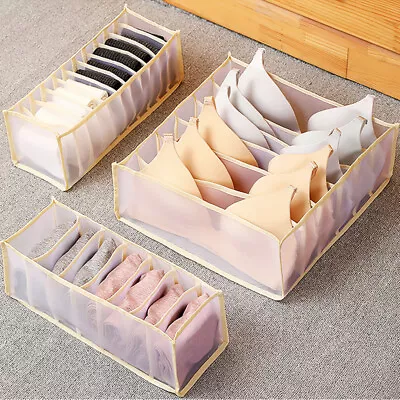 Underwear Storage Bra Sock Organizer Box Closet Organizer Cabinet Drawer Storage • $6.99