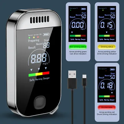 £12.50 • Buy Professional Breath Alcohol Analyzer Tester LCD Digital Police Breathalyzer Test