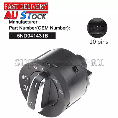 New Light Headlight Switch For VW Golf 5 GTI MK5 MK6 Jetta Passat 5ND941431B AU • $15.98