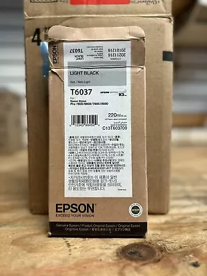 Epson Genuine Ink Cartridge T6037 Light Black • $54.99