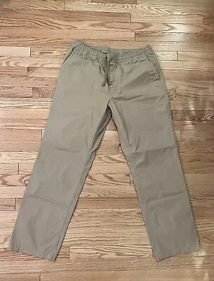 Vans Elastic Range Pants Drawstring Tapered Brown Tan Khaki Mens Size XL • $20