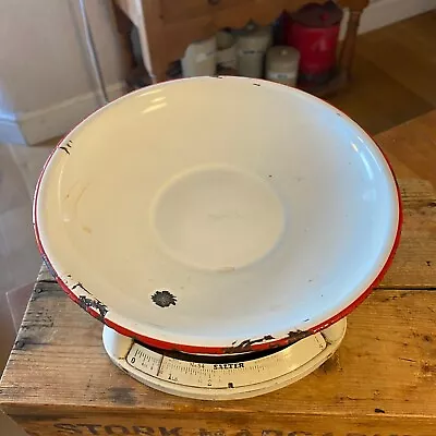 Vintage Set Salter Red & White Enamel Bowl Kitchen Weighing Scales – Kitchenalia • £14.99