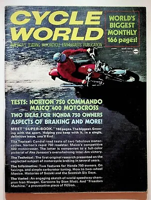 1971 March Cycle World Motorcycle Magazine Norton 750 Commando Maico Motocross • $16.07