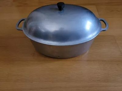 MAJESTIC VINTAGE COOKWARE Heavy Cast Aluminum Roaster Dutch Oven Oval Shape • $28