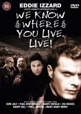 We Know Where You Live - Live DVD (2001) Eddie Izzard Cert 18 Quality Guaranteed • £2.17