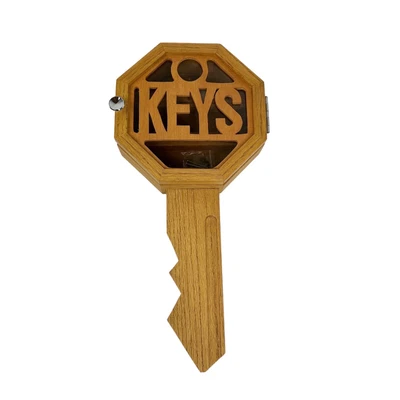 £27.03 • Buy Wooden Key Holder Box Wall Mount Key Shaped Rack