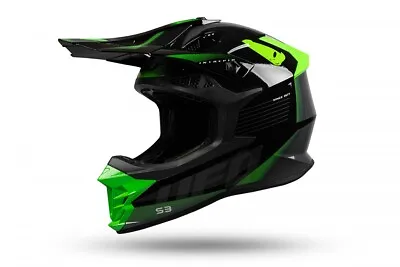 UFO Intrepid Motocross Helmet Black And Green All Adult Sizes • $119.97