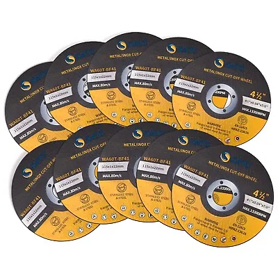10 Pack Cut Off Wheels 4-1/2  Metal & Stainless Steel Angle Grinder Cutting Disc • $11.99