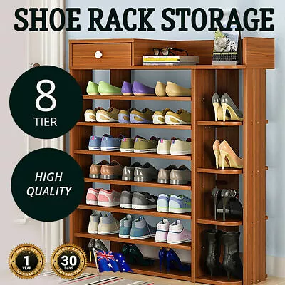 Ondala 8 Tier Shoe Boots Rack Storage Home Organization Shoe Organisers W/Drawer • $239.50