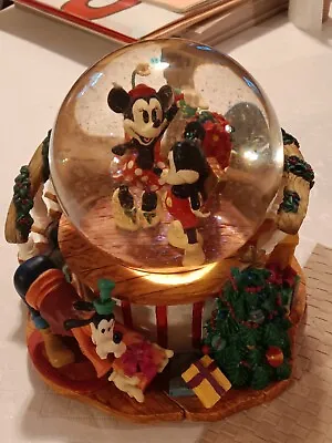 Disney Snow Globe Christmas Mickey Mouse & Friends Music Snow Globe • $18