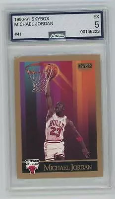 1990-91 NBA Skybox #41 Michael Jordan AGS 5 EX • $4.25