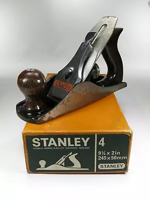 £50 • Buy Vintage Stanley Bailey Smoothing Plane No. 4 Boxed 9¾ X 2  (245 X 50mm)
