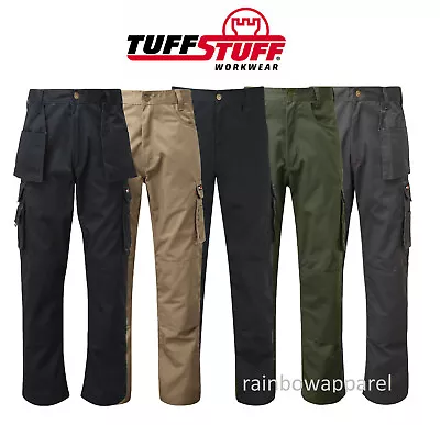 £21.95 • Buy Mens Tuff Stuff Pro Work Trouser Premium Combat Cargo Style Knee Pad Pockets 711