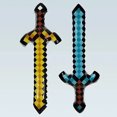 2pcs DUAL Minecraft Inflatable Diamond Sword Toy Sword Prop 24   • $7