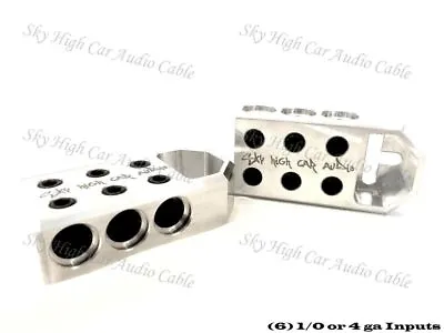 Pair Of Sky High Car Audio (6) 1/0 & 4 Gauge BATTERY TERMINALS BOLT USE ONLY • $39.99