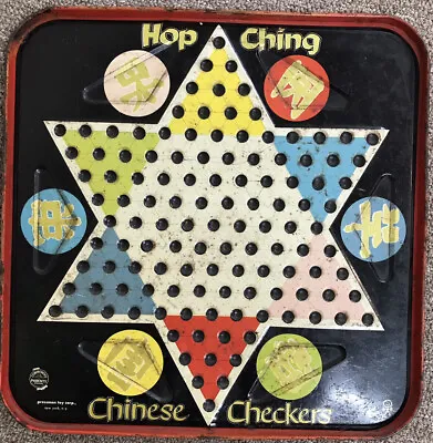 $10.50 • Buy VTG Hop Ching Chinese Checkers Tin Metal Board Pressman Toy Corp