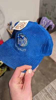 Vintage 1990 Minnesota Timberwolves Corduroy Snap Back Hat. NWT. • $50