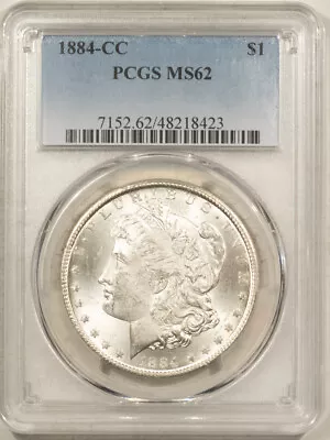 1884-cc Morgan Dollar - Pcgs Ms-62 White! Carson City! • $339