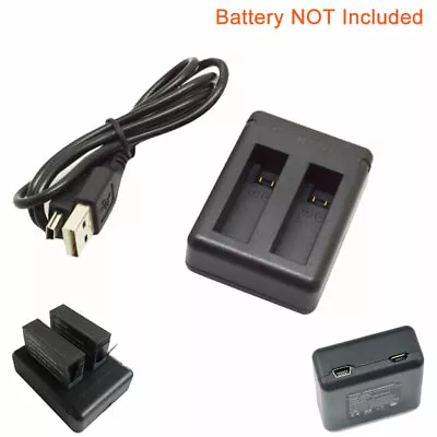 DUAL USB Battery Charger For GoPro Hero 4 AHDBT-401 Black Silver Music Surf • $7.69