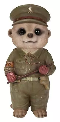 Home Guard Captain Army Baby Meerkat Ornament Gift - Indoor Or Outdoor - Fun NEW • £28.99