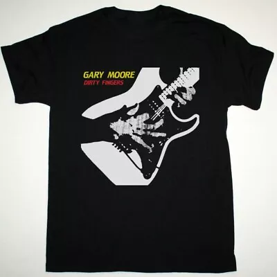 Vtg GARY MOORE DIRTY FINGERS Cotton Black Unisex Shirt MM1300 • $18.04