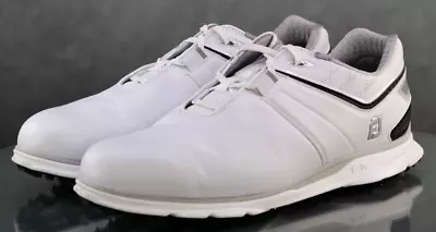 FootJoy Pro SL Carbon $209 Spikeless Golf Shoes Size 11 (W) Wide White EUC 53079 • $72