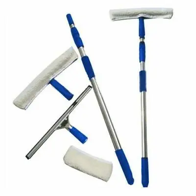 £10.90 • Buy Window Cleaning Washing Kit Equipment With Pole & Squeegees Large Cleaner Clean