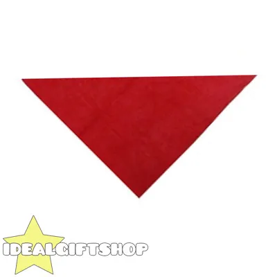 Red Triangle Shaped Bandana Neckerchief Cowboy Western Fancy Dress Accessory • £4.99