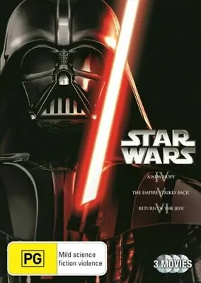 STAR WARS: A NEW HOPE + EMPIRE STRIKES BACK + RETURN OF THE JEDI – 3 DVD SET Vg • $1.99