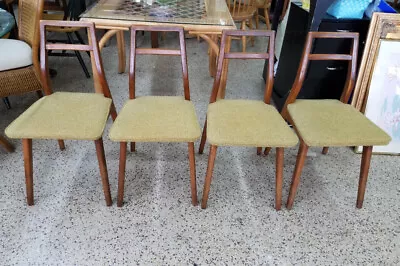 4 High Style Mid Century Danish Modern Teak Dining Chairs • $800