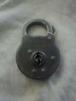 Antique Steel Secure 6 Lever Padlock Lock !!! • $10