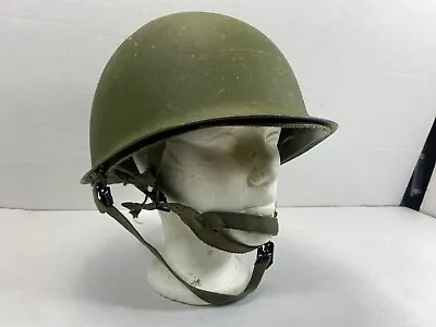 M1c Paratrooper Helmet-w/Liner- ''Snaps!'' And Complete Chinstrap • $299.50