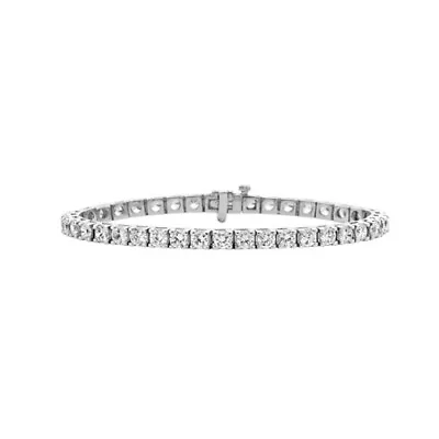 5 Ct Tennis Bracelet Round Cut Simulated Diamond 10K Solid White Gold • $1689.13