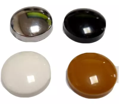 £2.56 • Buy Plastic Screw Cap Cover Dome 2 Piece WHITE BLACK BROWN CHROME Decorative Washer