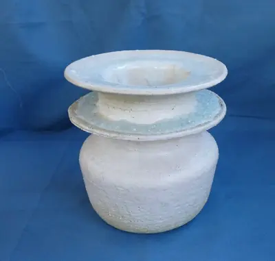 Unusual Studio Pottery Vase - 17cm Tall X 16cm Diameter- Glass Like Design • £14.95
