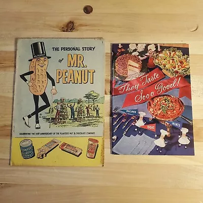 The Personal Story Of Mr. Peanut 1956 Comic Plus Planters Cookbook 1955 NICE LOT • $10