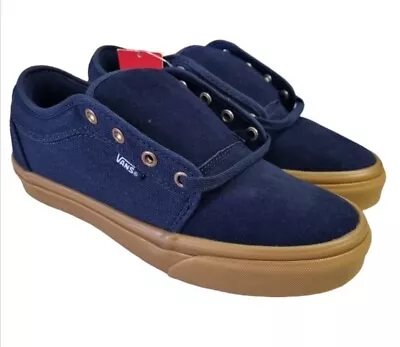 Vans CHUKKA LOW SHOES Navy Gum Unisex Size UK 5 EU 38  REF TRS • £59.99