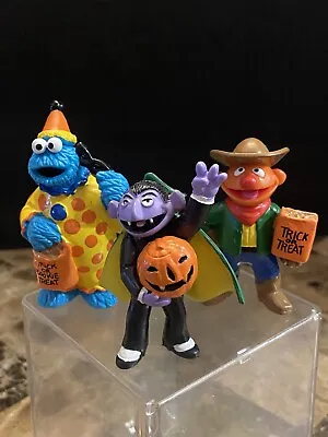 3 Sesame Street Muppets Ernie Cowboy Count Cookie Monster Halloween Trick Treat • $29.99