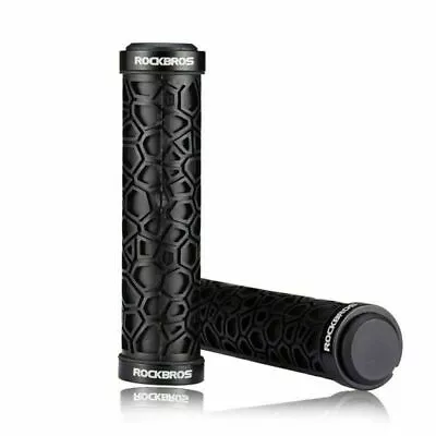 ROCKBROS Cycling Handlebar Grips Double Lock Anti Skid Rubber Bike Grips 5 Color • $10.99