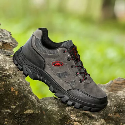 Mens Hiking Boots Casual Waterproof Outdoor Mesh Trekking Walking Trainers Shoes • £15.84