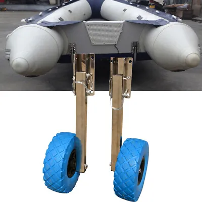 £69 • Buy Easy Fold Launching Wheels Transom For Boat Inflatable Dinghy F/ 136 Kg
