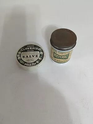 Vintage Or Antique Salve Container And Tina White Cloverine And Musterole • $25