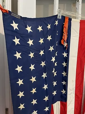 Vintage US 48 Star Flag Colonial Artglo Rayon 63” X 34” • $75