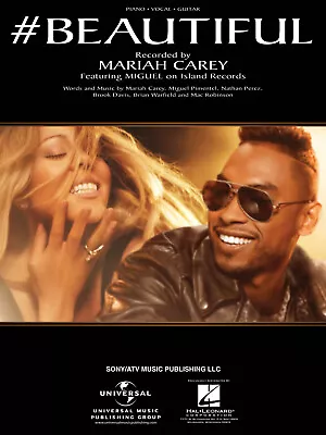 #Beautiful Song By Mariah Carey Piano Vocal Sheet Music Guitar Chords Lyrics • $3.99